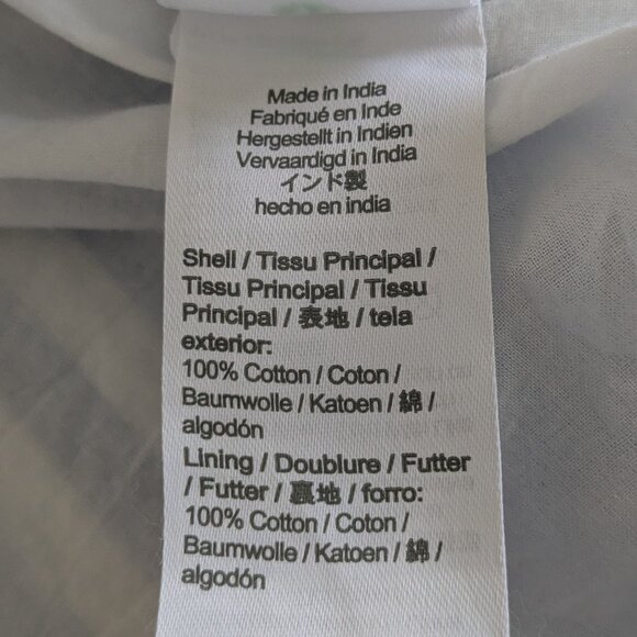 J Crew Mini Dress Women's Medium Blue White Stripe Off-Shoulder Smocked Poplin - Picture 11 of 14